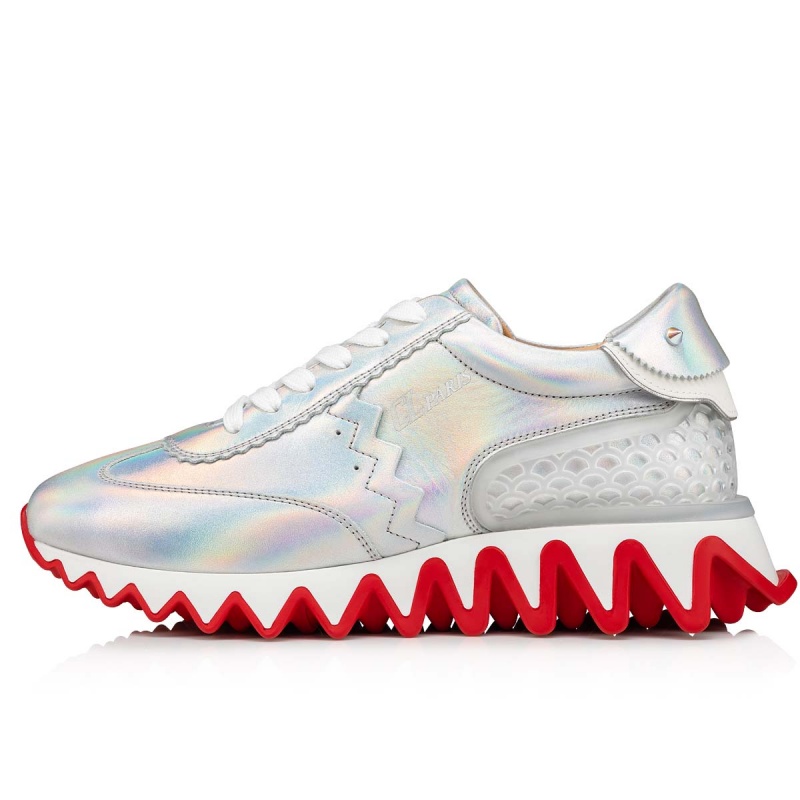 Tenis Christian Louboutin Loubishark Laser Ab / Bianco | SFL-314952