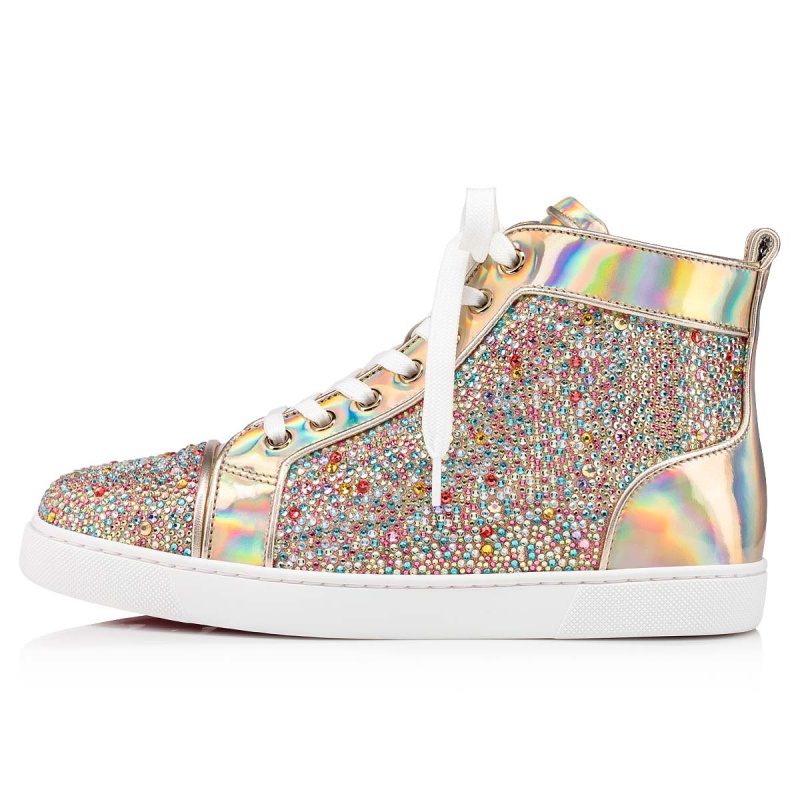 Tenis Christian Louboutin Louis Strass Orlato Planos Mix California / Ab | EHV-762045