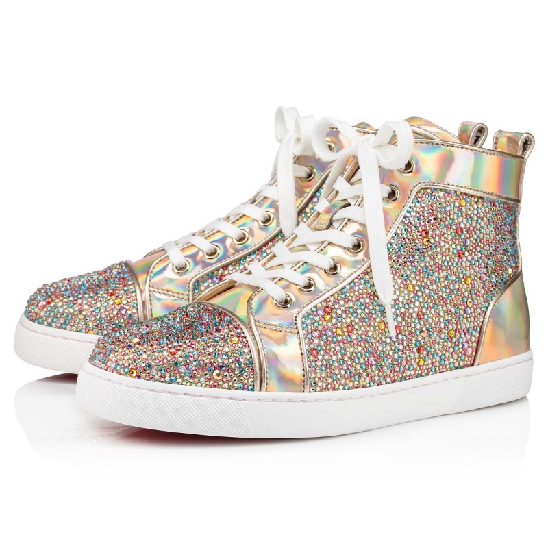 Tenis Christian Louboutin Louis Strass Orlato Planos Mix California / Ab | EHV-762045