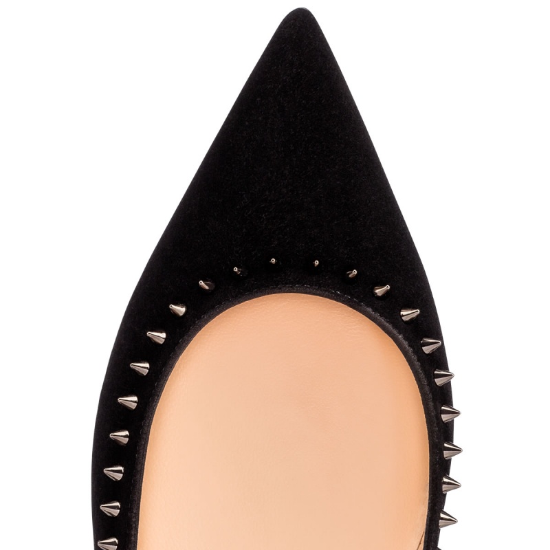 Zapatos Planos Christian Louboutin Anjalina Negros Negros | FWJ-105948