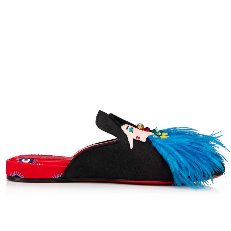 Zapatos Planos Christian Louboutin At Home With Tep Negros | UAB-807315