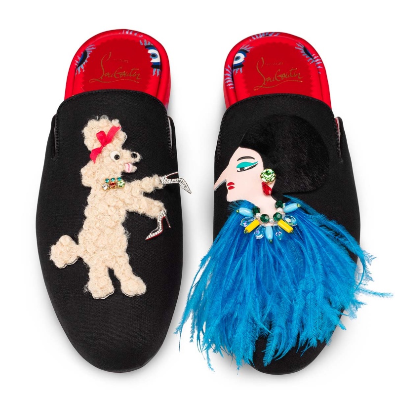 Zapatos Planos Christian Louboutin At Home With Tep Negros | UAB-807315