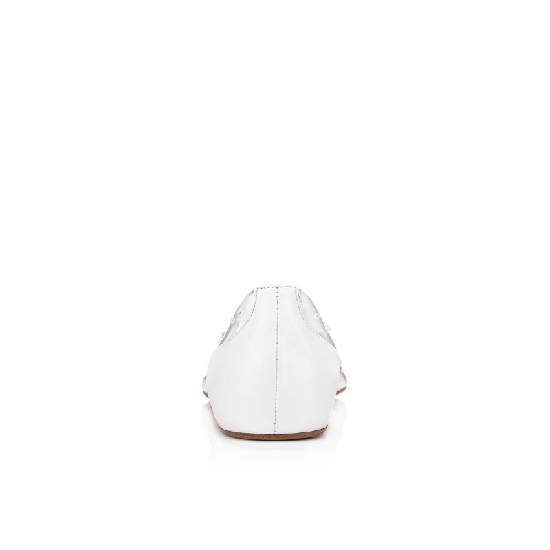 Zapatos Planos Christian Louboutin Degrastrass Version Bianco | PCS-405238