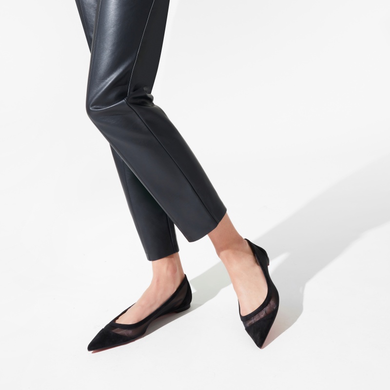 Zapatos Planos Christian Louboutin Galativi Negros | JGH-351680