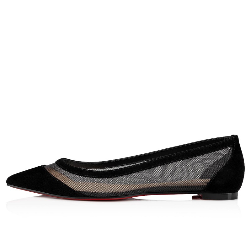 Zapatos Planos Christian Louboutin Galativi Negros | JGH-351680