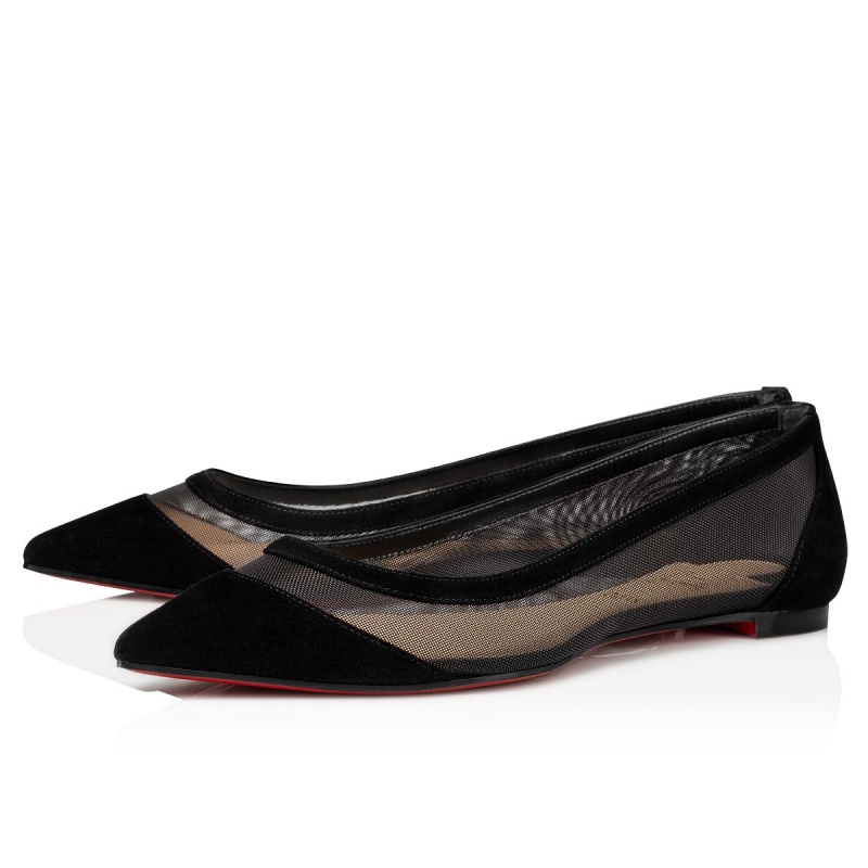 Zapatos Planos Christian Louboutin Galativi Negros | JGH-351680