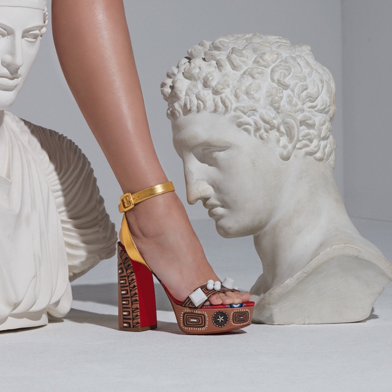Zapatos Plataforma Christian Louboutin Movida Athina 130 mm Vers Multi / Lin Multi | ZYE-071638