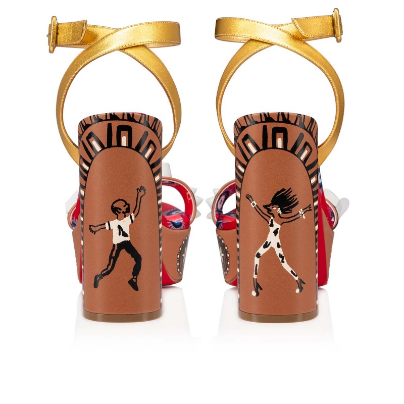 Zapatos Plataforma Christian Louboutin Movida Athina 130 mm Vers Multi / Lin Multi | ZYE-071638
