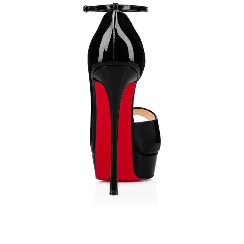 Zapatos Plataforma Christian Louboutin Round Chick Alta 150 mm Negros | PGX-538019