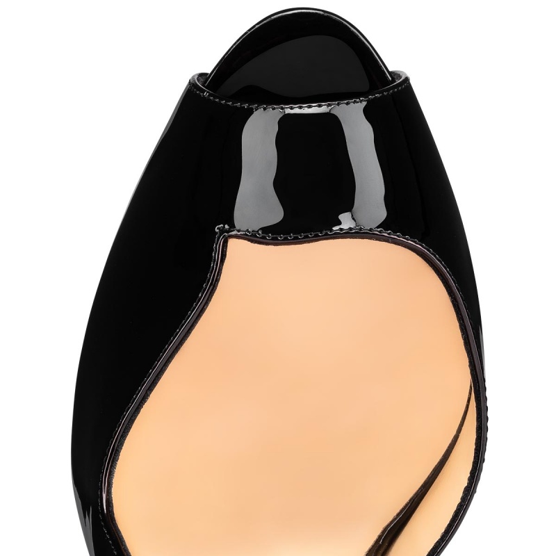 Zapatos Plataforma Christian Louboutin Round Chick Alta 150 mm Negros | PGX-538019