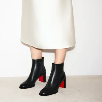 Adoxa – Botas de 70 mm – Piel de becerro – Negro – Mujer