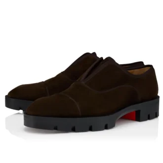 Alpha Lion – Oxfords – Piel de becerro invertida – Café – Hombre