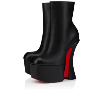 Aquabootie – Botas de 160 mm – Piel de becerro – Negro – Mujer