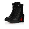 Armandine College – Botas de 70 mm – Piel de becerro encerada – Negro – Mujer