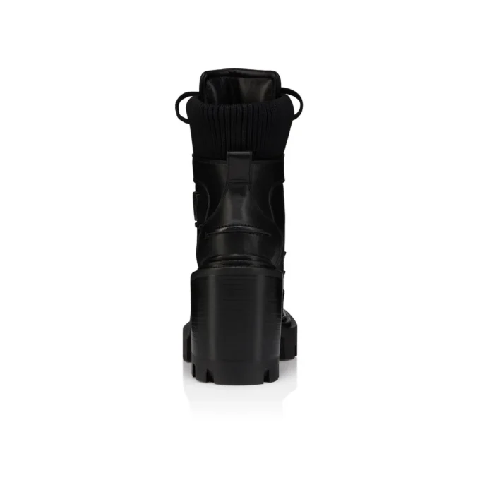 Armandine College – Botas de 70 mm – Piel de becerro encerada – Negro – Mujer