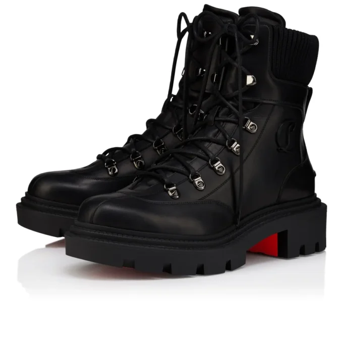 Armandine College – Botas – Piel de becerro encerada – Negro – Hombre