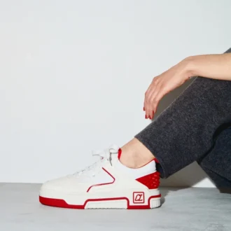 Astroloubi – Zapatillas – Piel de becerro, gamuza y piel napa – Blanco – Mujer