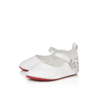 Baby Love Chick Strass – Bailarinas – Satén crepé y strass – Bianco – Bebé