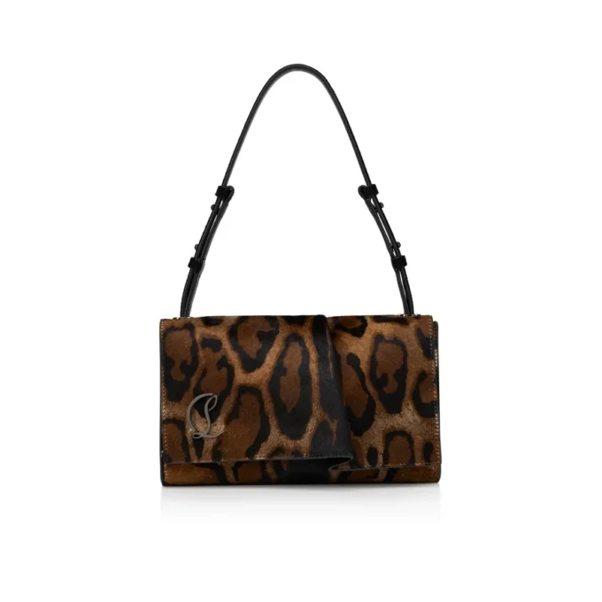 Baggy – Bolso de hombro – Piel de becerro peluda con estampado «Bengali» – Marrón Baggy – Bolso de hombro – Piel de becerro peluda con estampado «Bengali» – Marrón