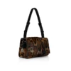 Baggy – Bolso de hombro – Piel de becerro peluda con estampado «Bengali» – Marrón Baggy – Bolso de hombro – Piel de becerro peluda con estampado «Bengali» – Marrón