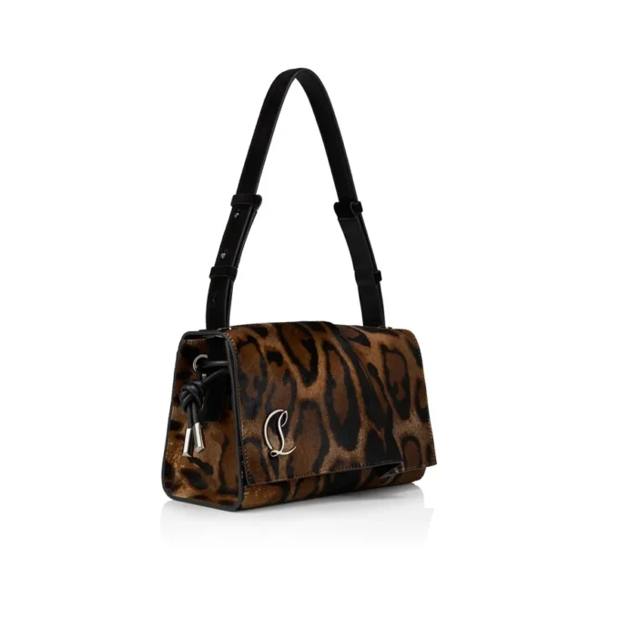 Baggy – Bolso de hombro – Piel de becerro peluda con estampado «Bengali» – Marrón Baggy – Bolso de hombro – Piel de becerro peluda con estampado «Bengali» – Marrón