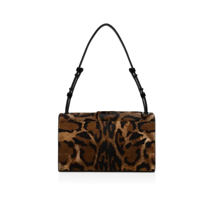 Baggy – Bolso de hombro – Piel de becerro peluda con estampado «Bengali» – Marrón Baggy – Bolso de hombro – Piel de becerro peluda con estampado «Bengali» – Marrón