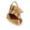 Baggy Small – Bolso de hombro – Piel de becerro y piel de oveja en forma de diamante – Beige