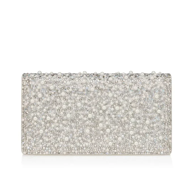 Bettina – Bolso de mano – Ante, strass y perlas – Plata Bettina – Bolso de mano – Ante, strass y perlas – Plata