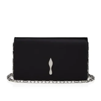 Bettina – Bolso de mano – Crepé satinado – Negro