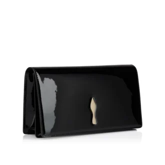 Bettina – Bolso de mano – Piel de becerro charol – Negro