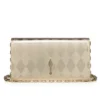 Bettina – Bolso de mano – Piel de cordero napa laminada en forma de diamante – Platino claro Bettina – Bolso de mano – Piel de cordero napa laminada en forma de diamante – Platino claro