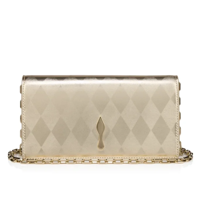 Bettina – Bolso de mano – Piel de cordero napa laminada en forma de diamante – Platino claro Bettina – Bolso de mano – Piel de cordero napa laminada en forma de diamante – Platino claro