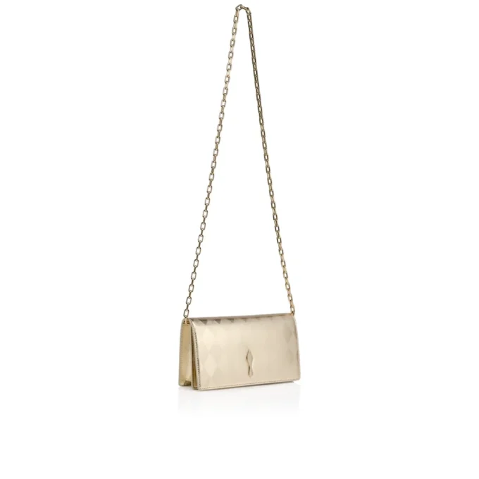 Bettina – Bolso de mano – Piel de cordero napa laminada en forma de diamante – Platino claro Bettina – Bolso de mano – Piel de cordero napa laminada en forma de diamante – Platino claro