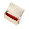 Bettina – Bolso de mano – Piel de cordero napa laminada en forma de diamante – Platino claro Bettina – Bolso de mano – Piel de cordero napa laminada en forma de diamante – Platino claro