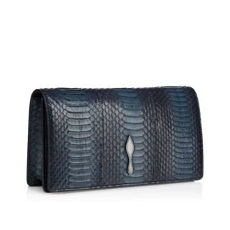 Bettina – Bolso de mano – Piel de serpiente de agua – Negro