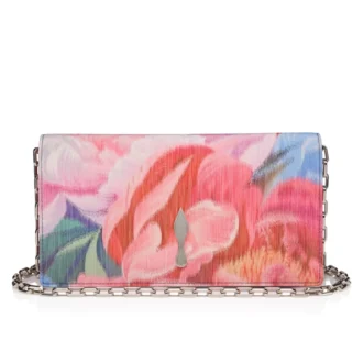Bettina – Bolso de mano – Tejido de porcelana estampado con peonías – Multicolor