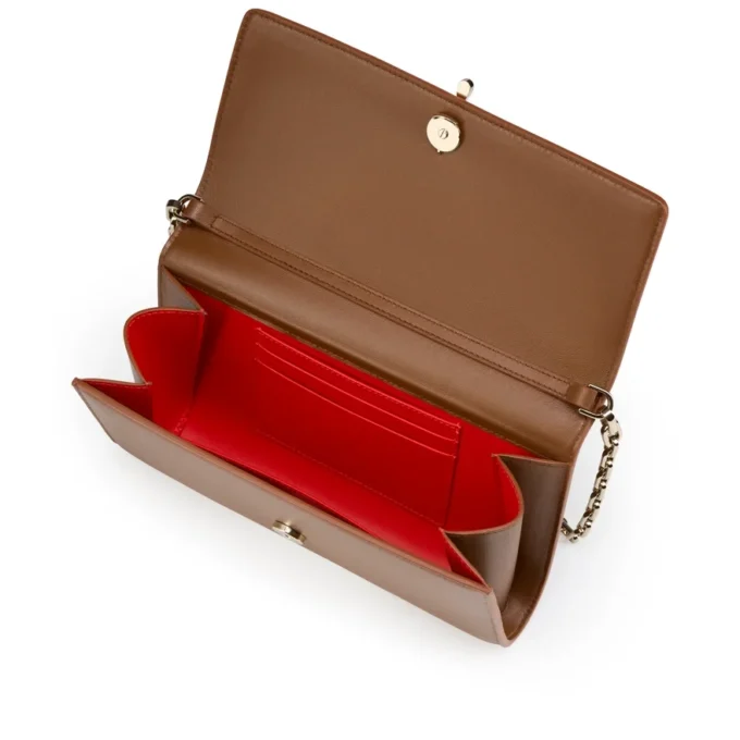 Bettina – Cartera con cadena – Piel de cordero napa – Cuoio Bettina – Cartera con cadena – Piel de cordero napa – Cuoio