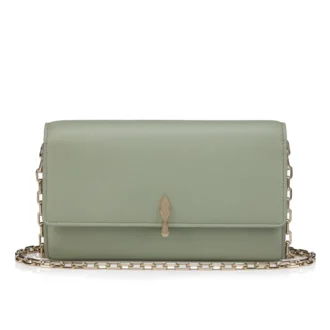 Bettina – Cartera con cadena – Piel de cordero napa – Haiiro
