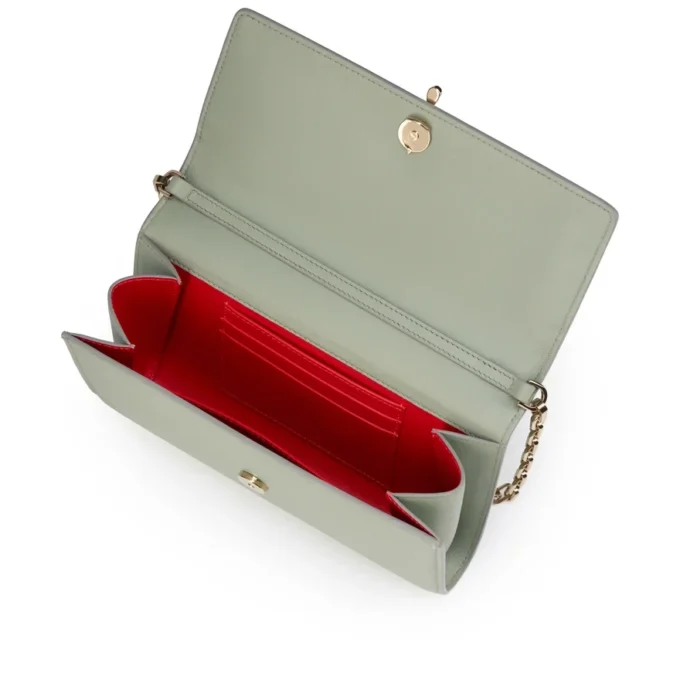 Bettina – Cartera con cadena – Piel de cordero napa – Haiiro Bettina – Cartera con cadena – Piel de cordero napa – Haiiro