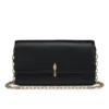 Bettina – Cartera con cadena – Piel de cordero napa – Negro Bettina – Cartera con cadena – Piel de cordero napa – Negro