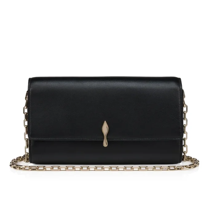 Bettina – Cartera con cadena – Piel de cordero napa – Negro Bettina – Cartera con cadena – Piel de cordero napa – Negro