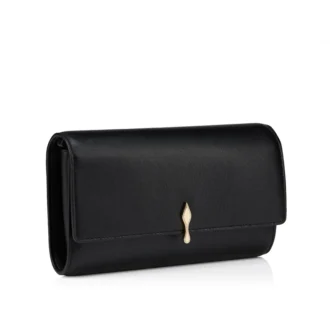 Bettina – Cartera con cadena – Piel de cordero napa – Negro