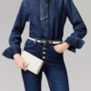 Bettina – Cartera con cadena – Piel de cordero napa – Suzuran