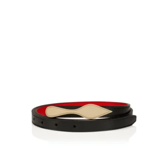 Bettina – Cinturón – Piel de becerro lisa – Negro