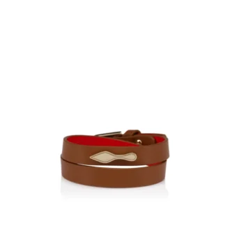 Bettina – Pulsera – Piel de becerro lisa – Cuoio