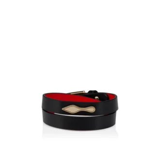 Bettina – Pulsera – Piel de becerro lisa – Negro