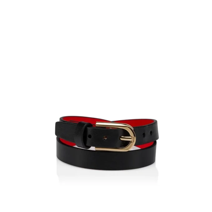 Bettina – Pulsera – Piel de becerro lisa – Negro