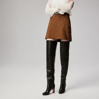 Bota alta Loo – Botas altas de 85 mm – Piel de becerro – Cafa – Mujer