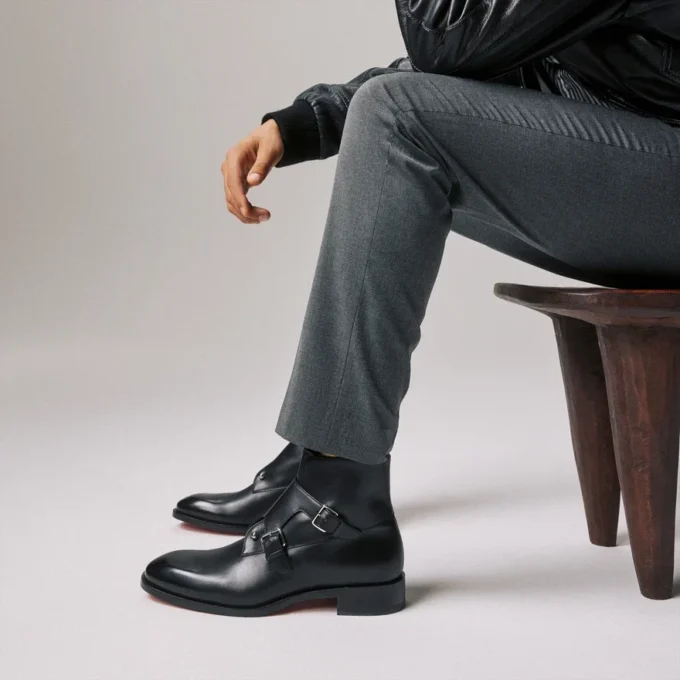 Bota Chambelimonk – Botas – Piel de becerro – Negro – Hombre Bota Chambelimonk – Botas – Piel de becerro – Negro – Hombre