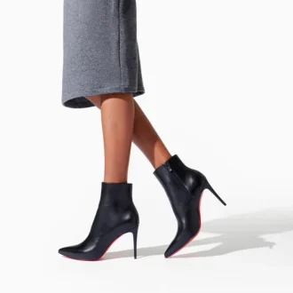 Botas So Kate Booty – Botas bajas de 85 mm – Piel de becerro – Negro – Mujer